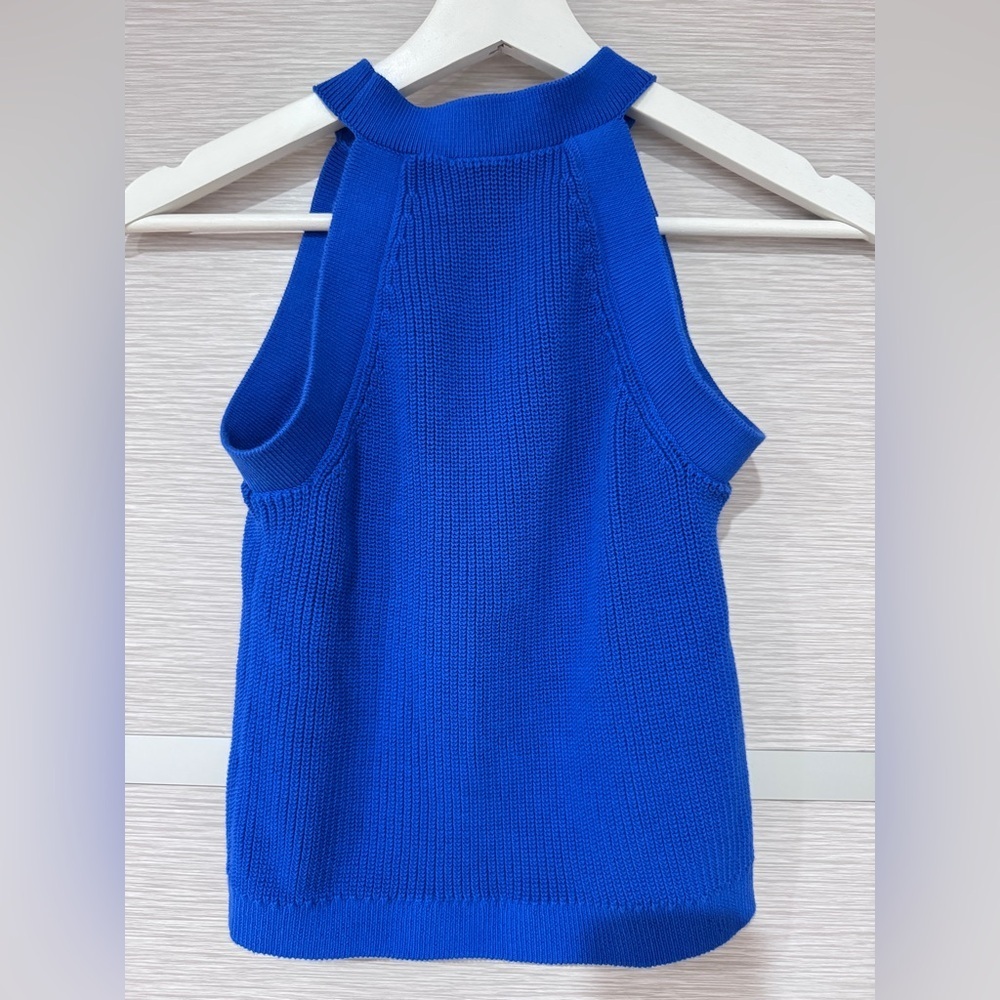 & Other Stories Blue Knit Top In XS